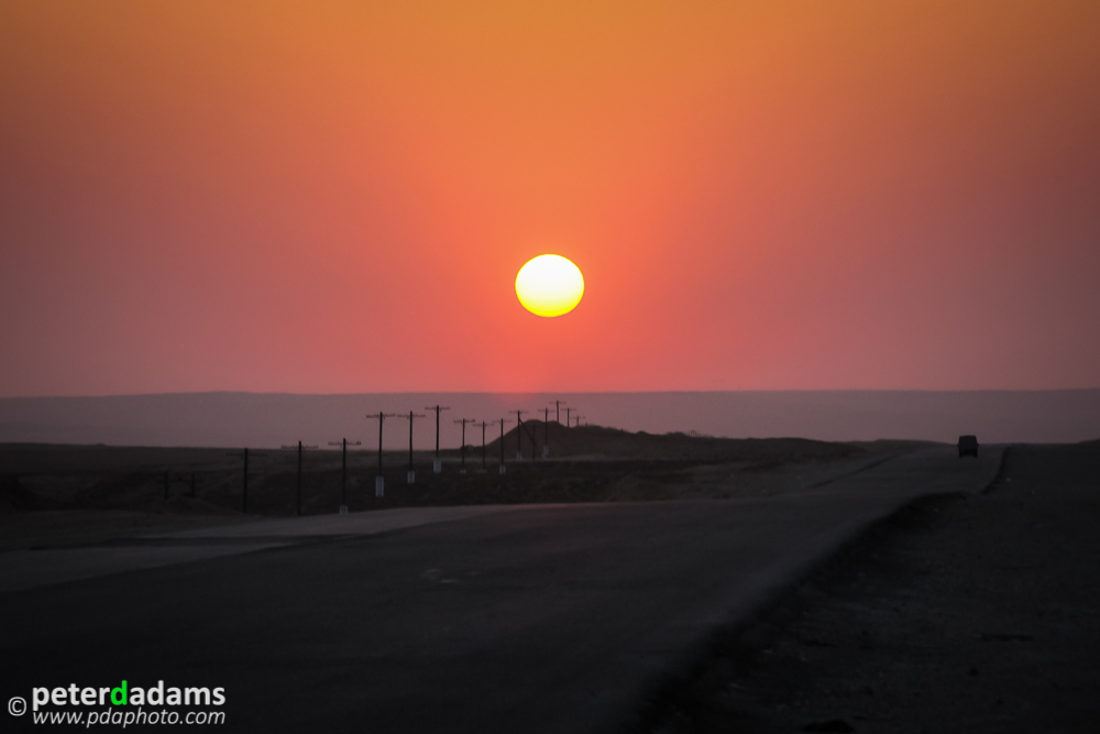 Sunrise, near Turkmenbashi, West Turkmenistan